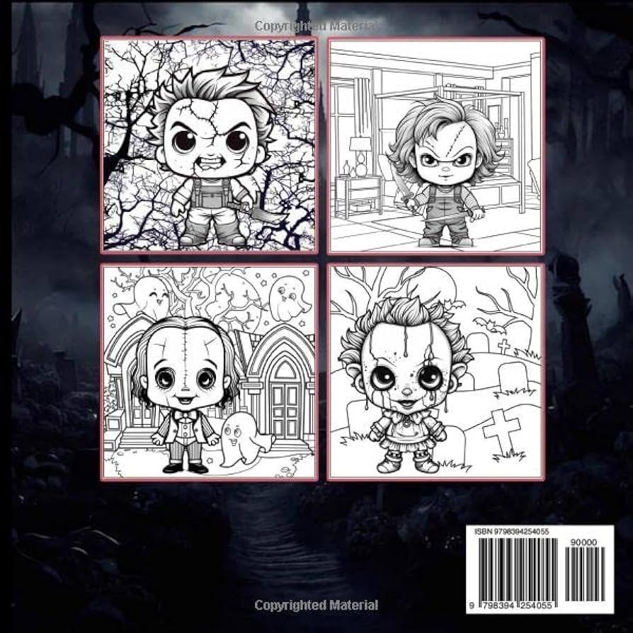 Creepy cuteness coloring book chibi and scary coloring book with horror for teens adults to relax and relieve stress kooky and creepy creatures to color band hall richard