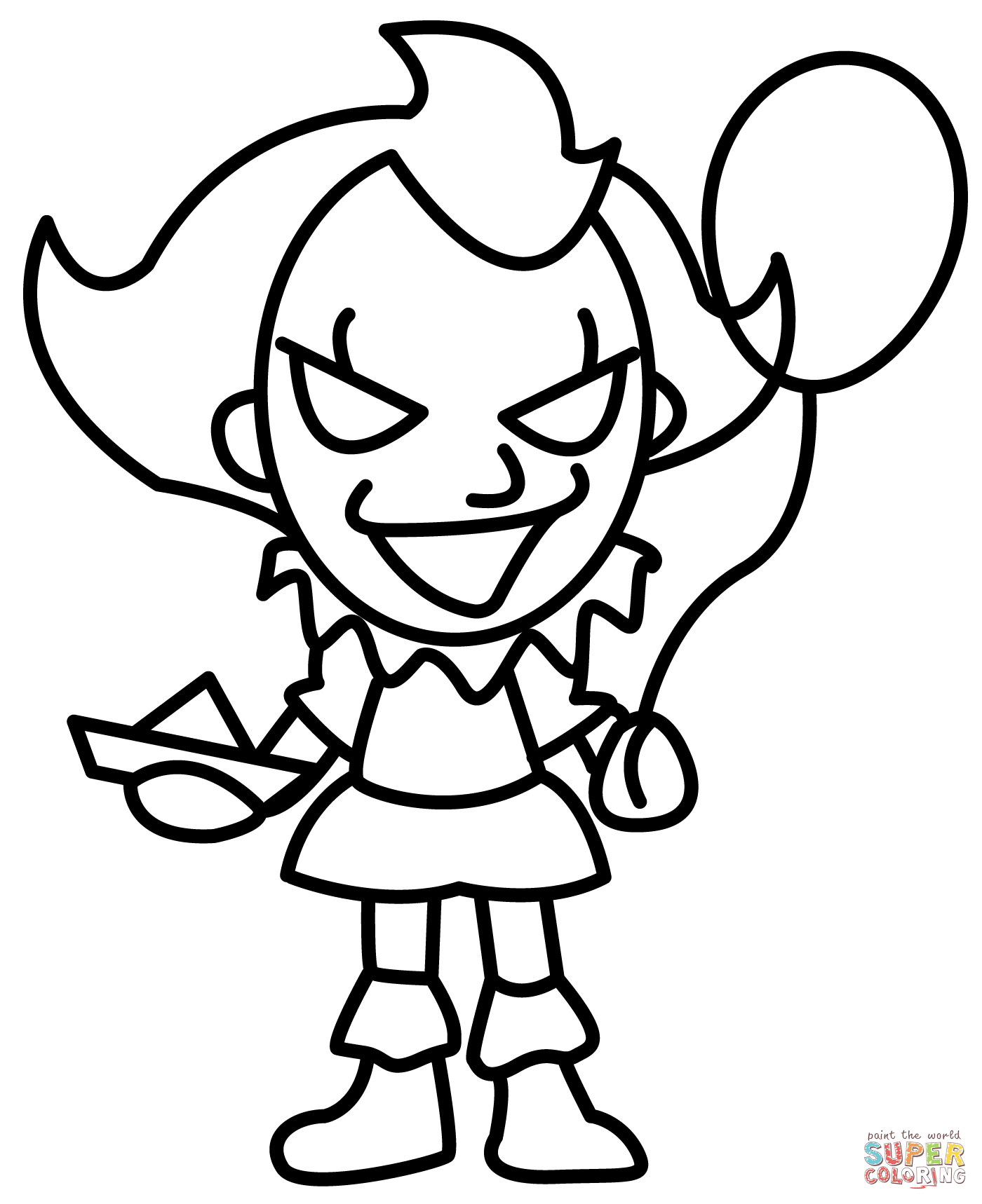 Chibi pennywise boy coloring page free printable coloring pages