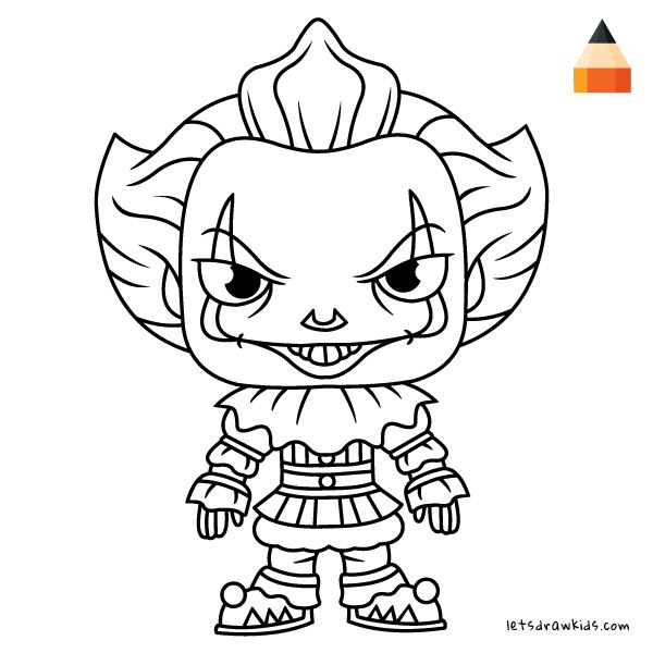 How to draw pennywise the clown it halloween coloring pages coloring pages cute coloring pages