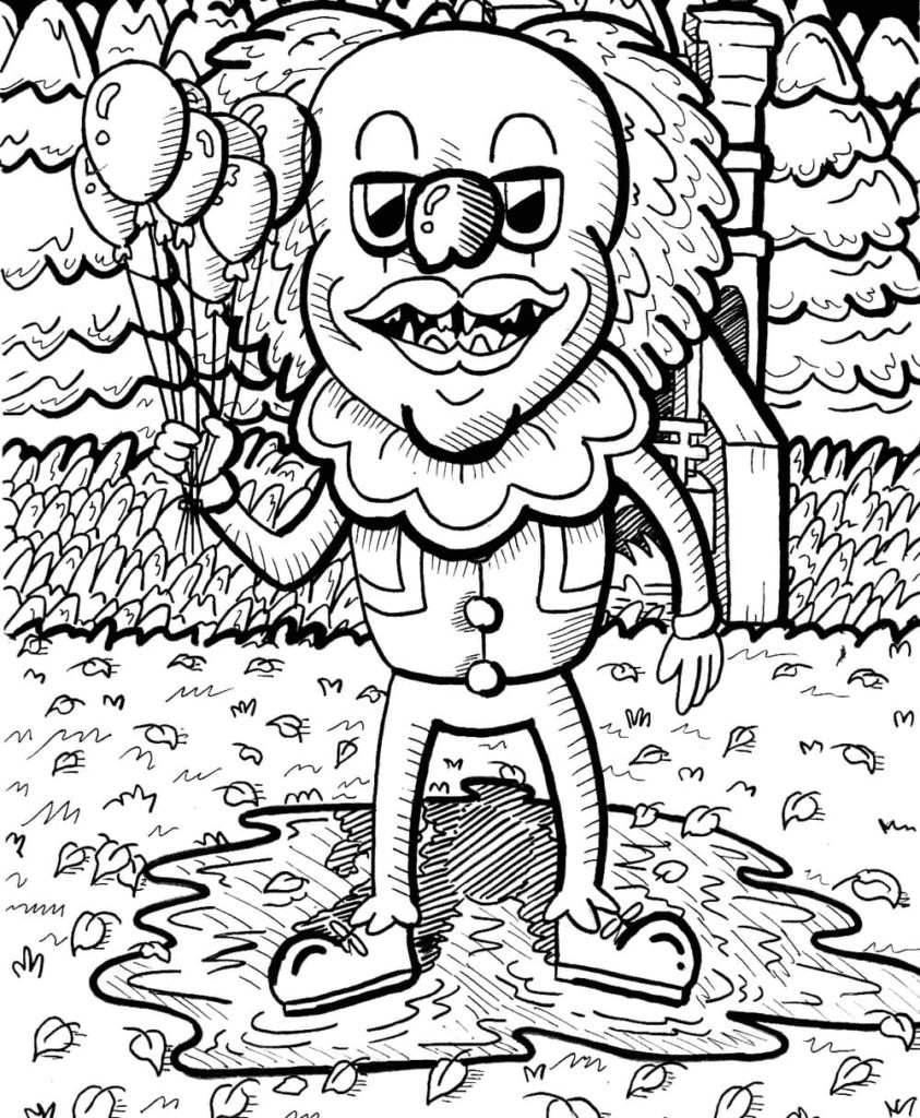 Pennywise coloring pages printable for free download