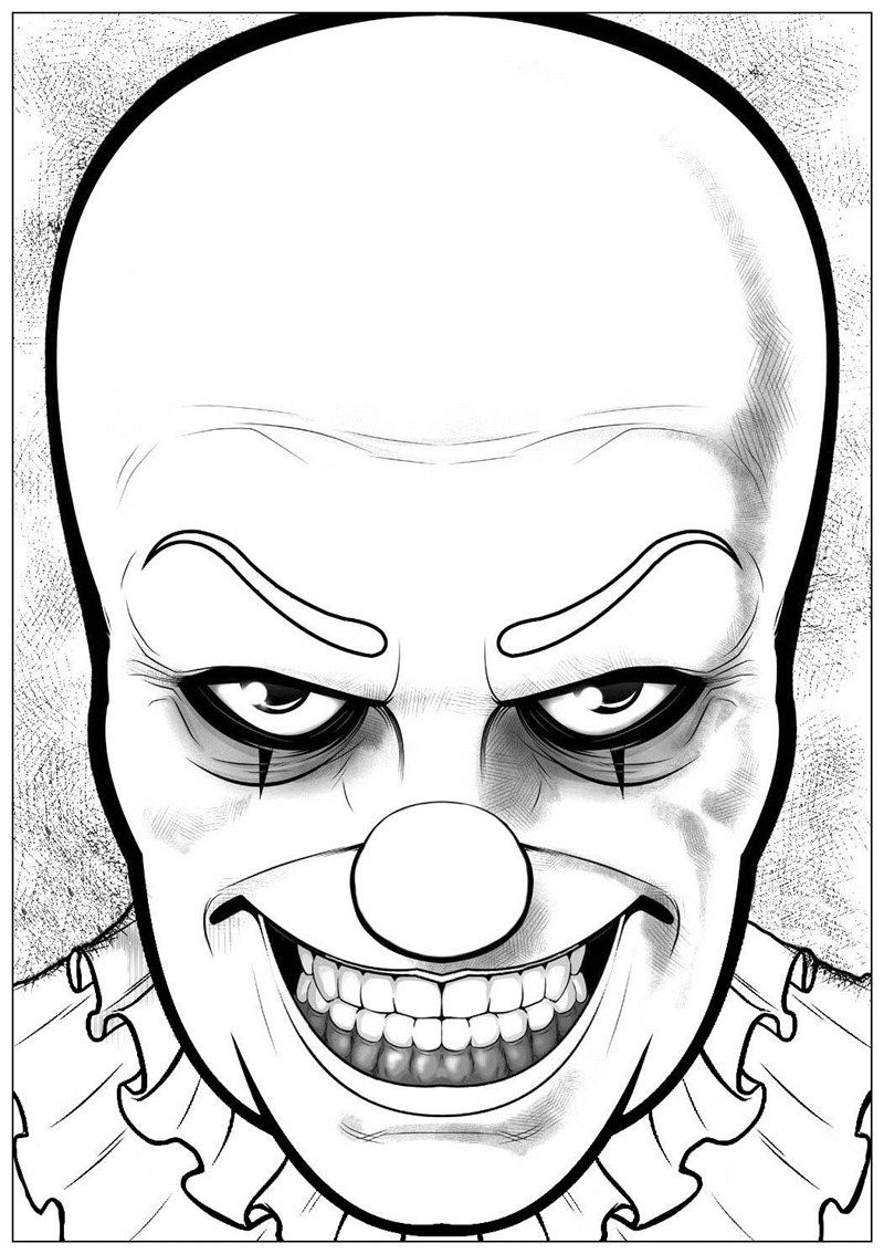 Pennywise coloring pages ideas with printable pdf