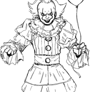 Pennywise coloring pages printable for free download