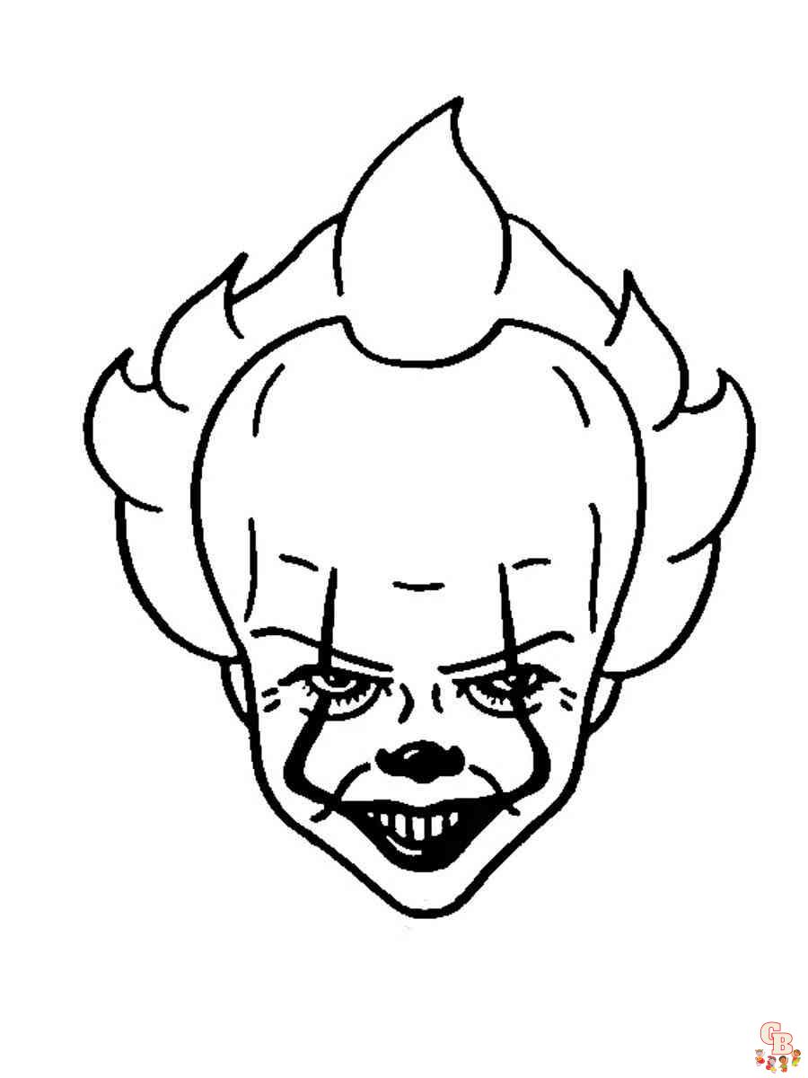 Get spooky with free pennywise coloring pages from