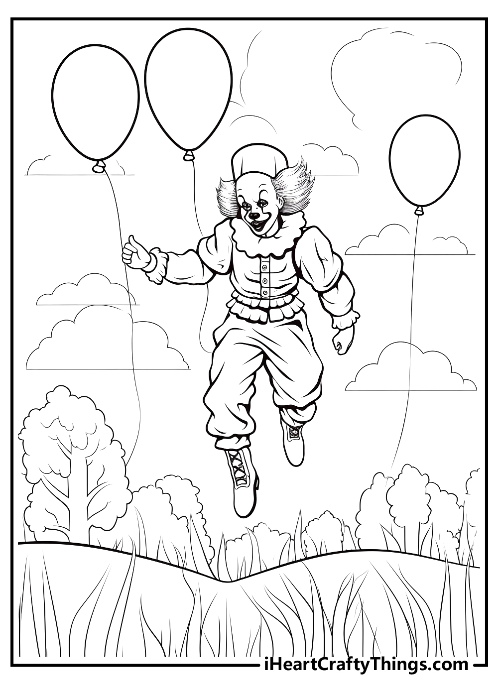 Printable pennywise coloring pages updated