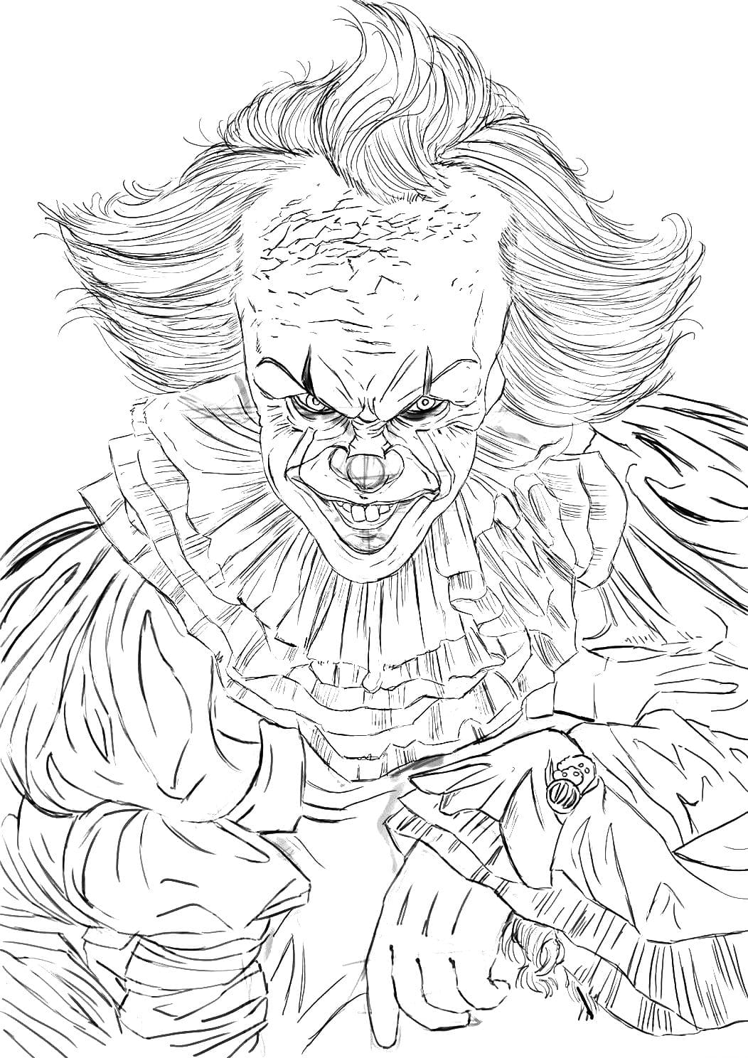 Pennywise coloring pages printable coloring pages