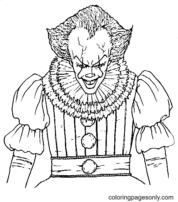 Pennywise coloring pages printable for free download