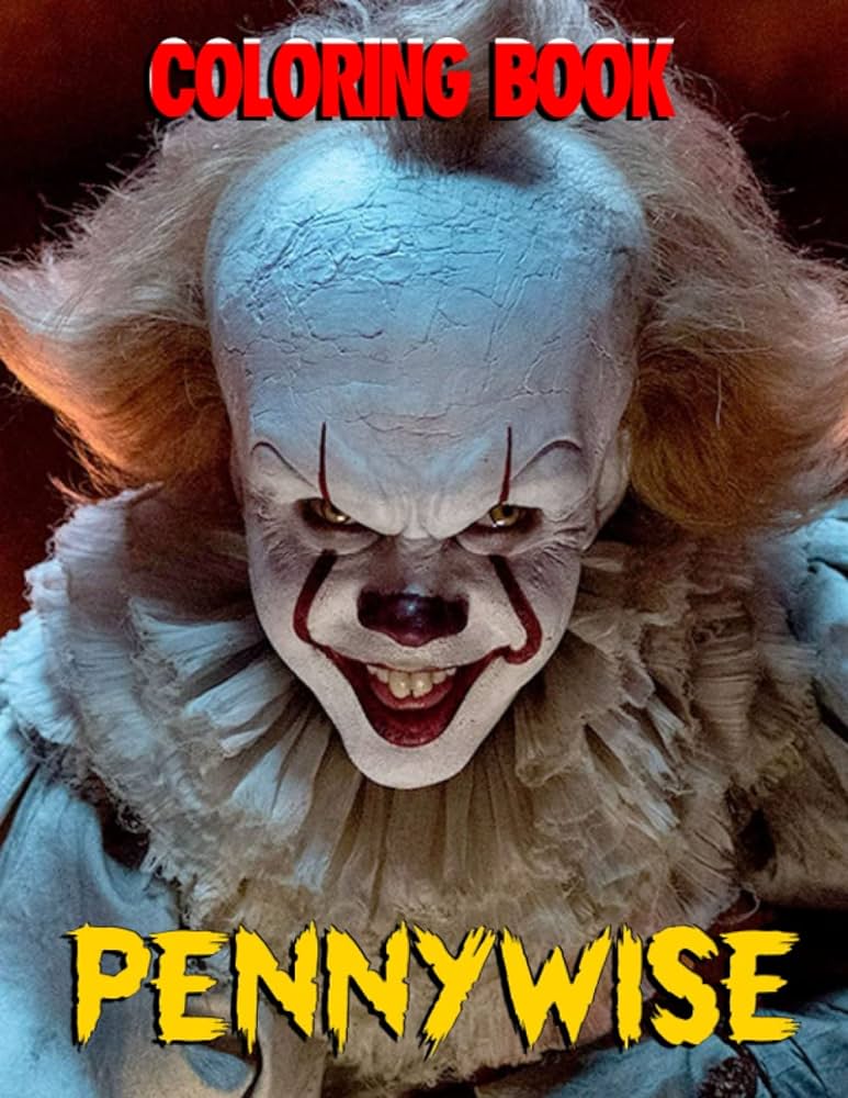 Pennywise coloring book special pennywise coloring books for kids and adults designed to relax and calm mirella carden books