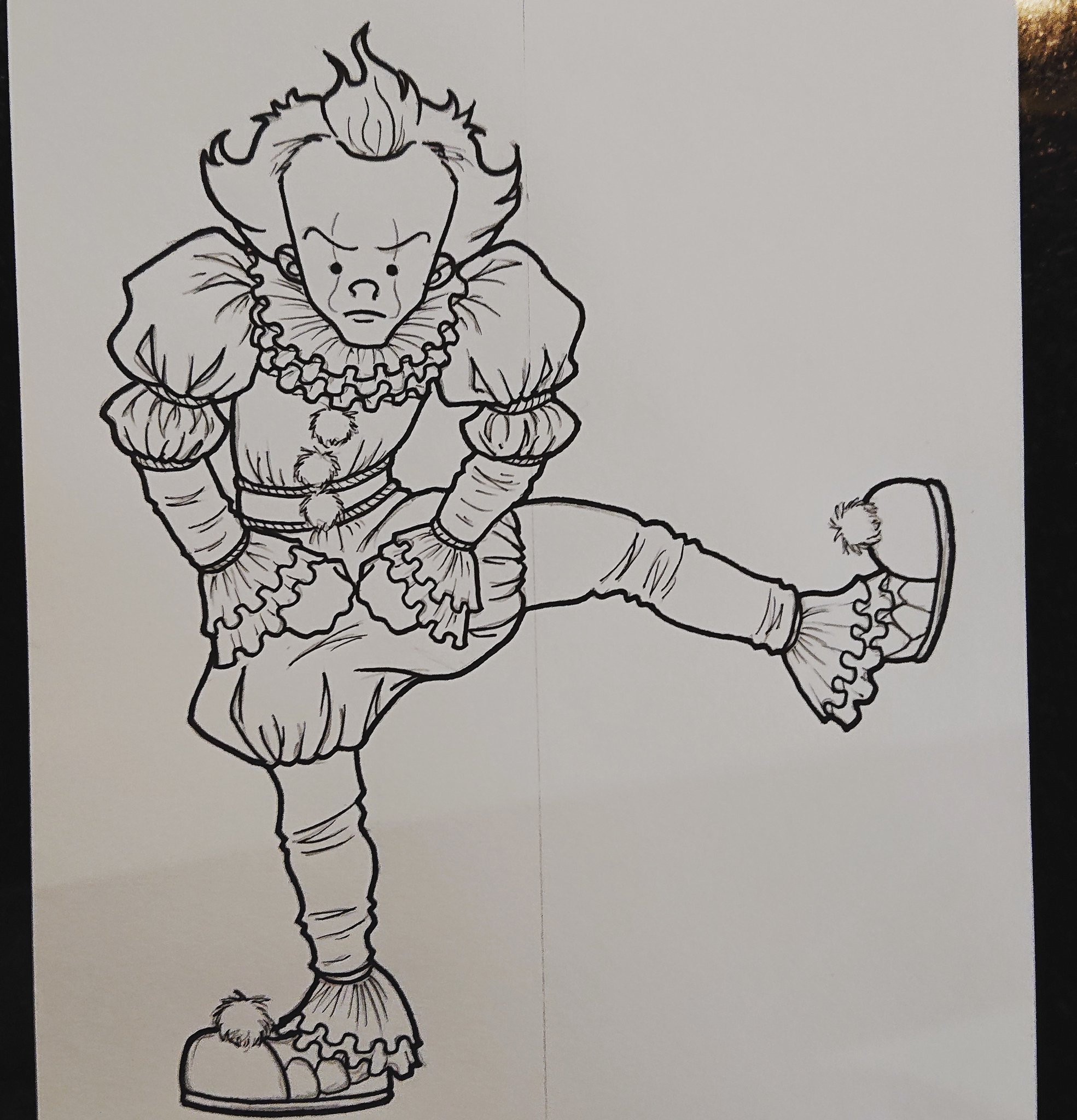 X äç sara dunkertonïãlast one pennywise the dancing clown ð it stephenkingsit pennywise pennywisethedancingclown fanart drawing doodle sketch illustration inkdrawing httpstcofzujfjdtã x