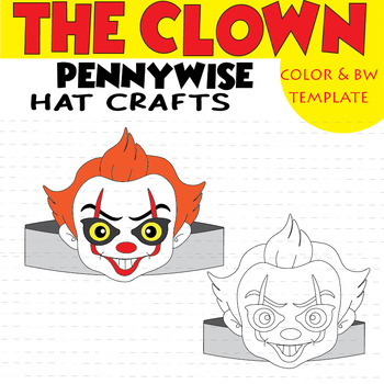 Halloween craft pennywise hat activities the clown joker crown headband