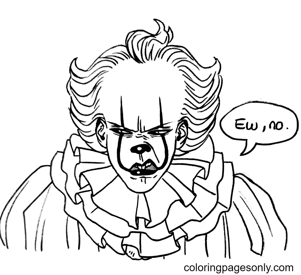 Pennywise coloring pages printable for free download