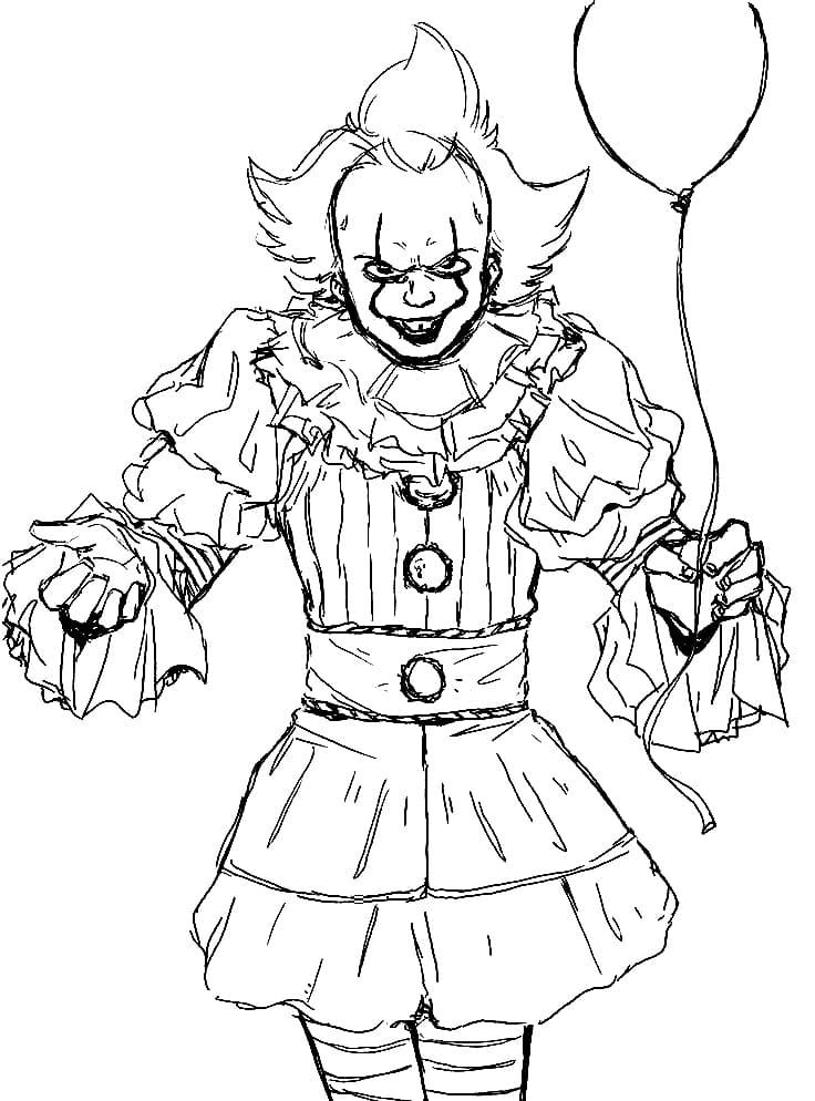 Pennywise coloring pages printable for free download