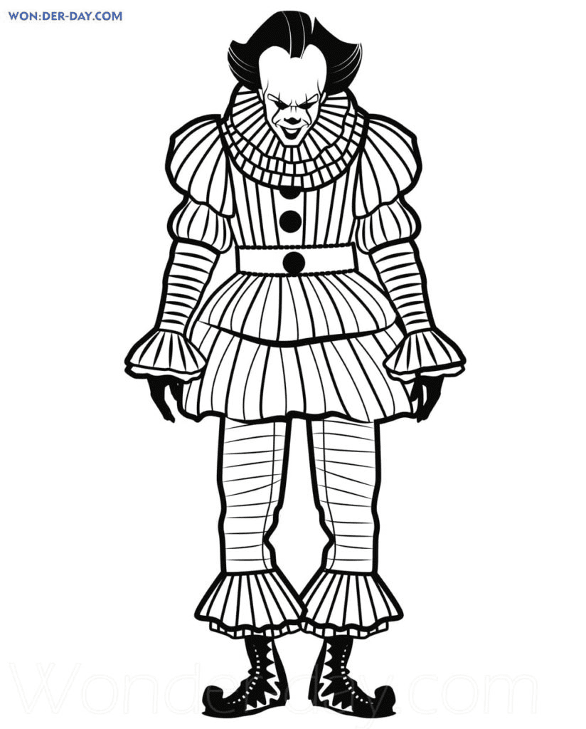 Pennywise coloring pages printable for free download