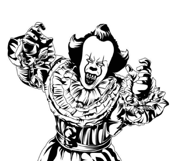 Pennywise coloring pages printable for free download