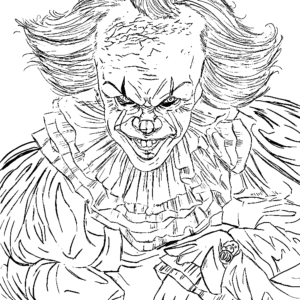 Pennywise coloring pages printable for free download