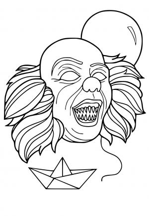 Free printable pennywise coloring pages for adults and kids