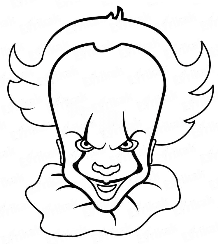 Pennywise head coloring page