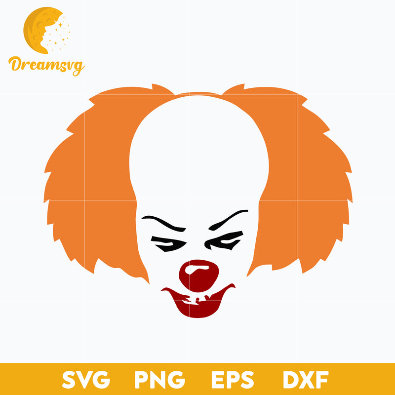 Pennywise clown pumpkin stencil svg scary halloween svg horror chara