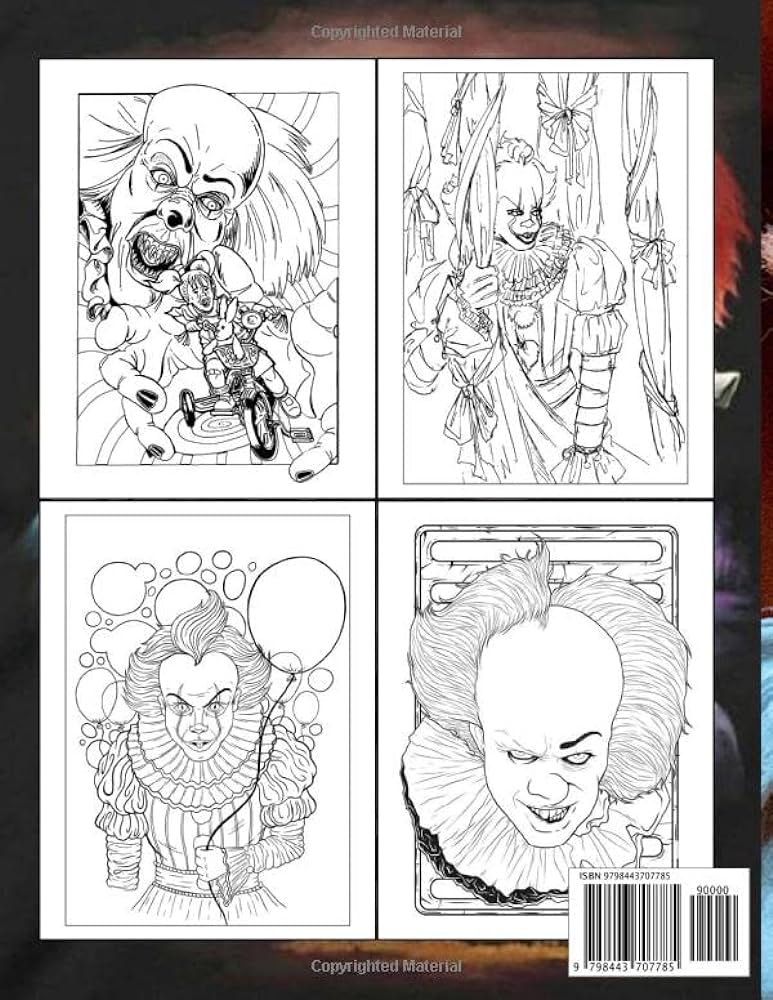 Pennywise coloring book special pennywise coloring books for kids and adults designed to relax and calm mirella carden books