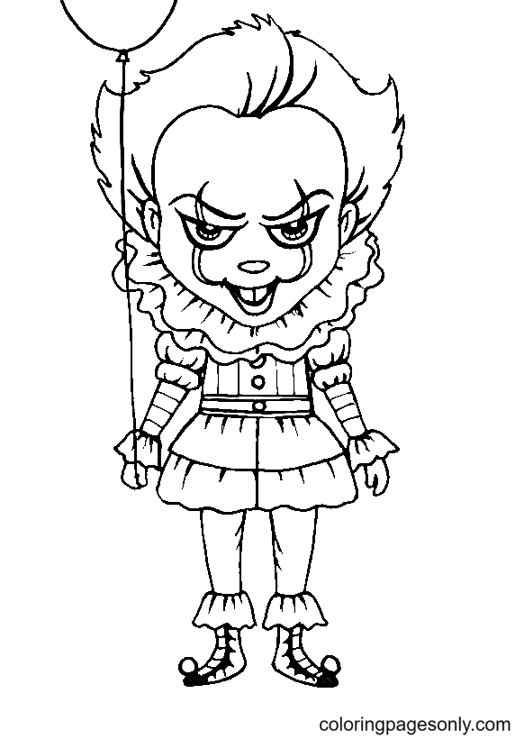 Pennywise coloring pages printable for free download