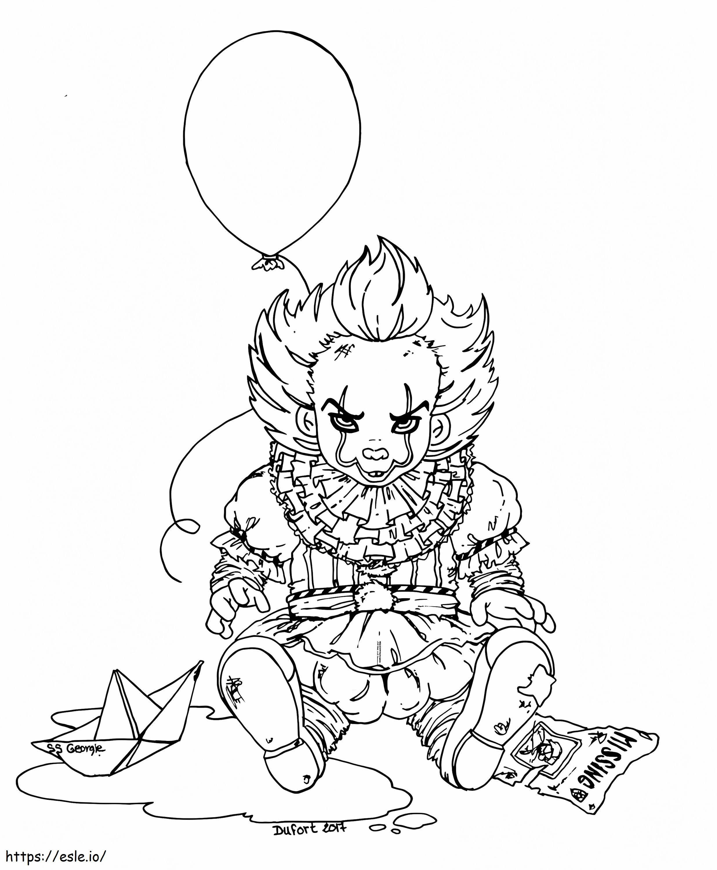 Little pennywise coloring page