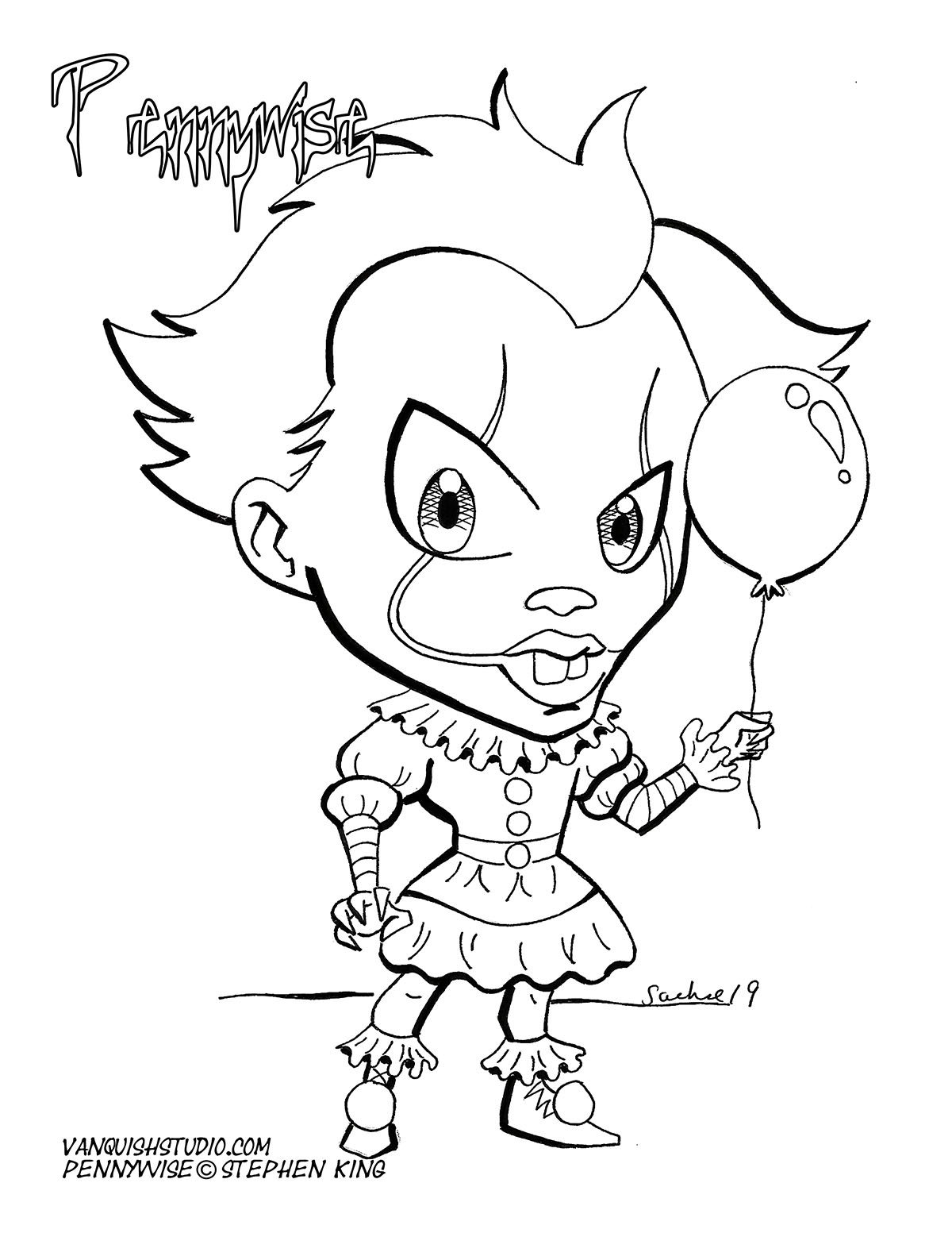 New coloring page â pennywise vanquish studio