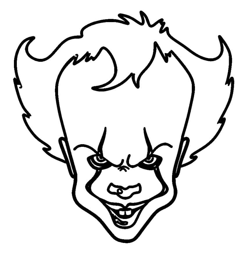 Pennywise head coloring page