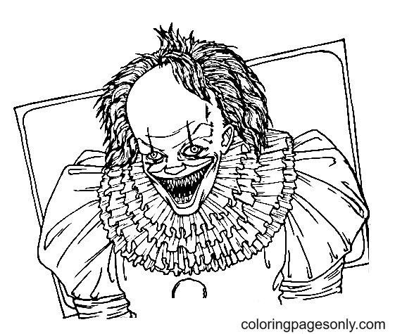 Pennywise it coloring page