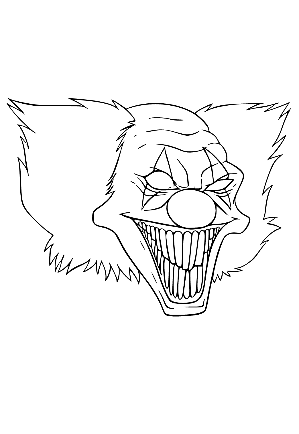 Free printable pennywise smile coloring page for adults and kids