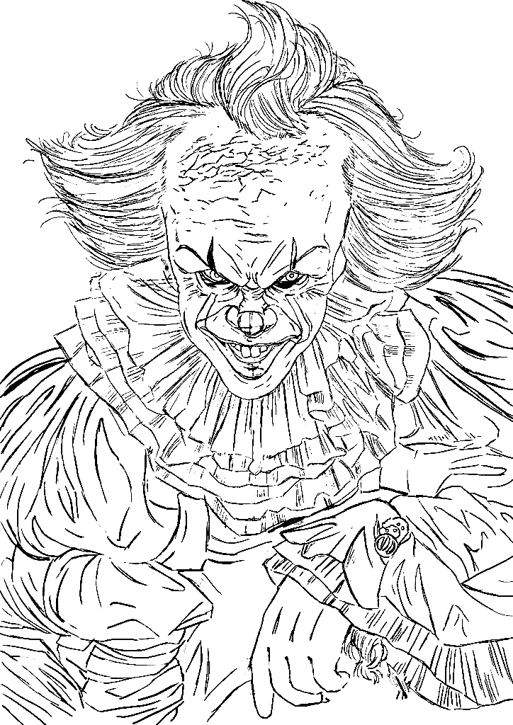 Pennywise coloring pages printable for free download