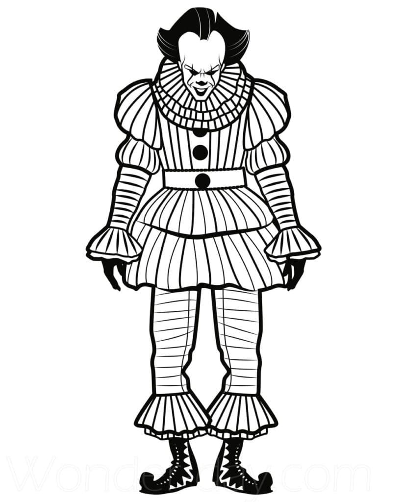 Pennywise free coloring page