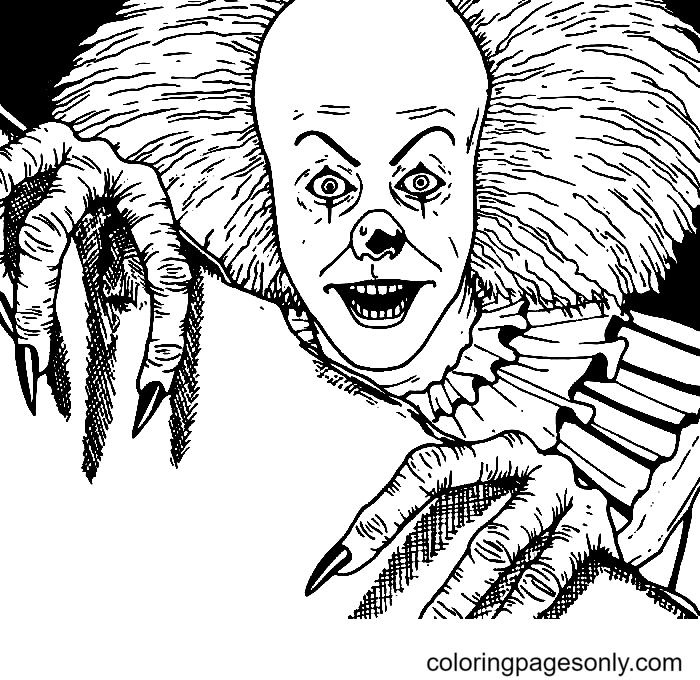 Pennywise coloring pages printable for free download