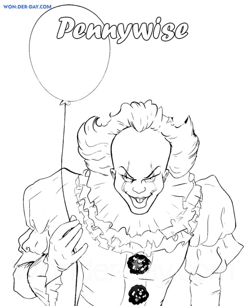 Pennywise coloring pages printable coloring pages