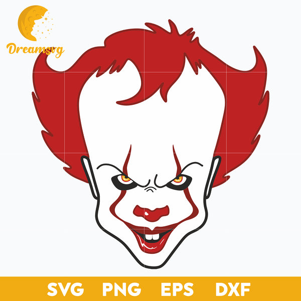 Pennywise clown pumpkin stencil svg scary halloween svg horror chara