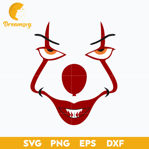 Pennywise clown pumpkin stencil svg scary halloween svg horror chara