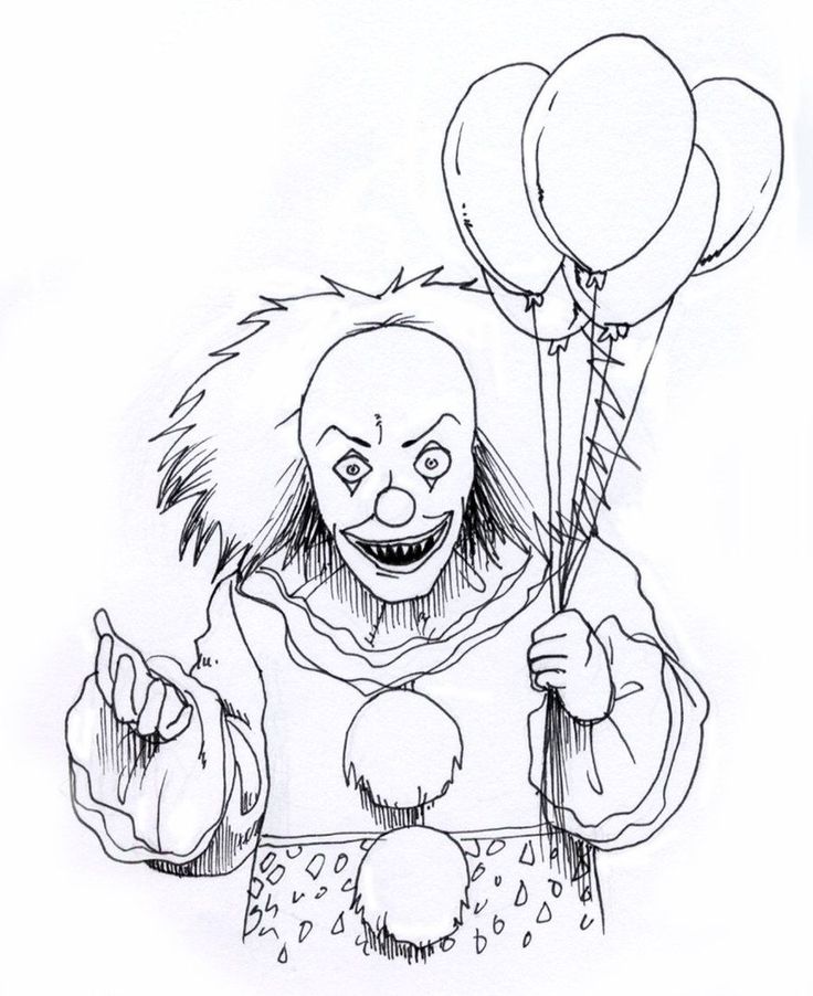 Pennywise coloring pages ideas with printable pdf