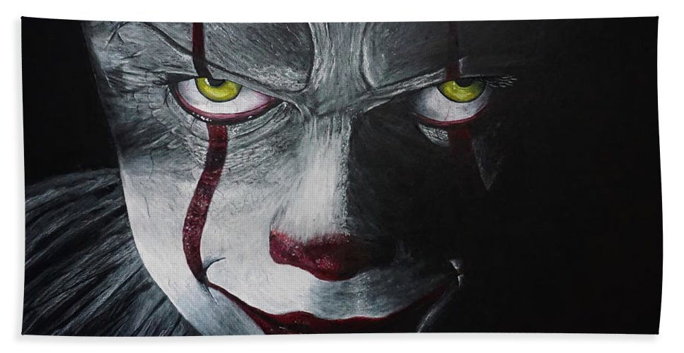 Pennywise beach towel by daniel valentine