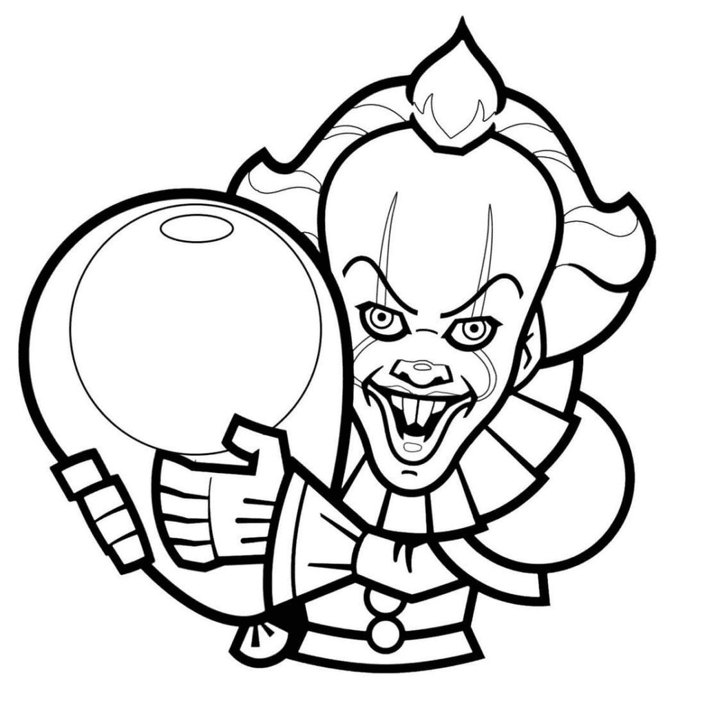 Pennywise coloring pages printable for free download