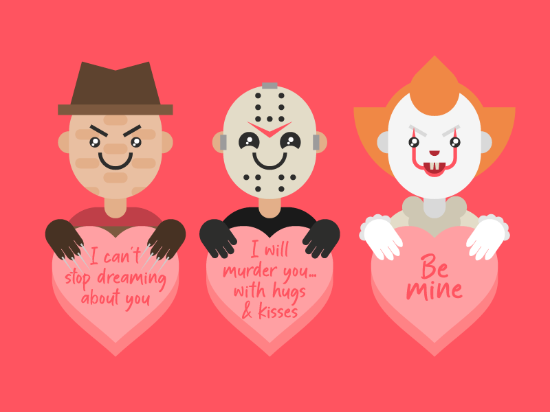 Valentine horror characters by paulo alvarado on