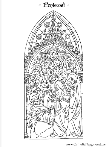 Pentecost coloring page â catholic playground