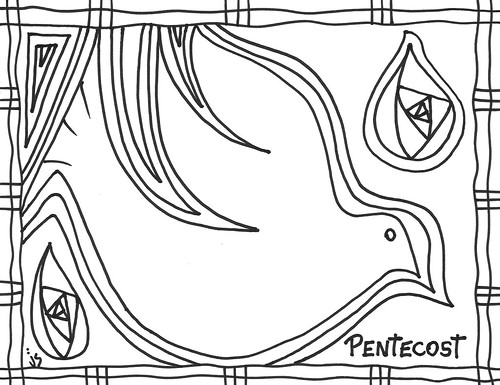 Pentecost art and coloring pages for bulletins and churches â stushie art