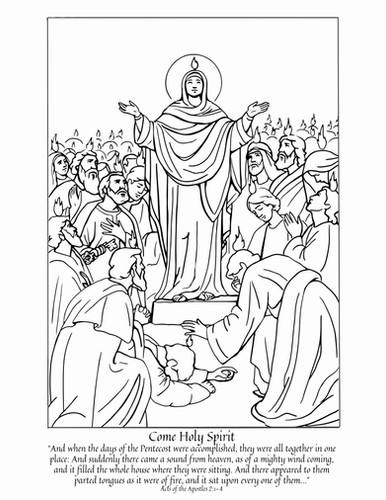 Pentecost coloring page set liturgy of the home