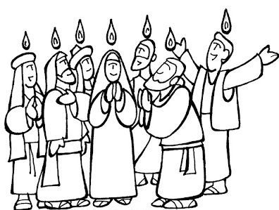 Image result for colouring pages pentecost pentecostãs pãginas para colorear artesanãa biblica