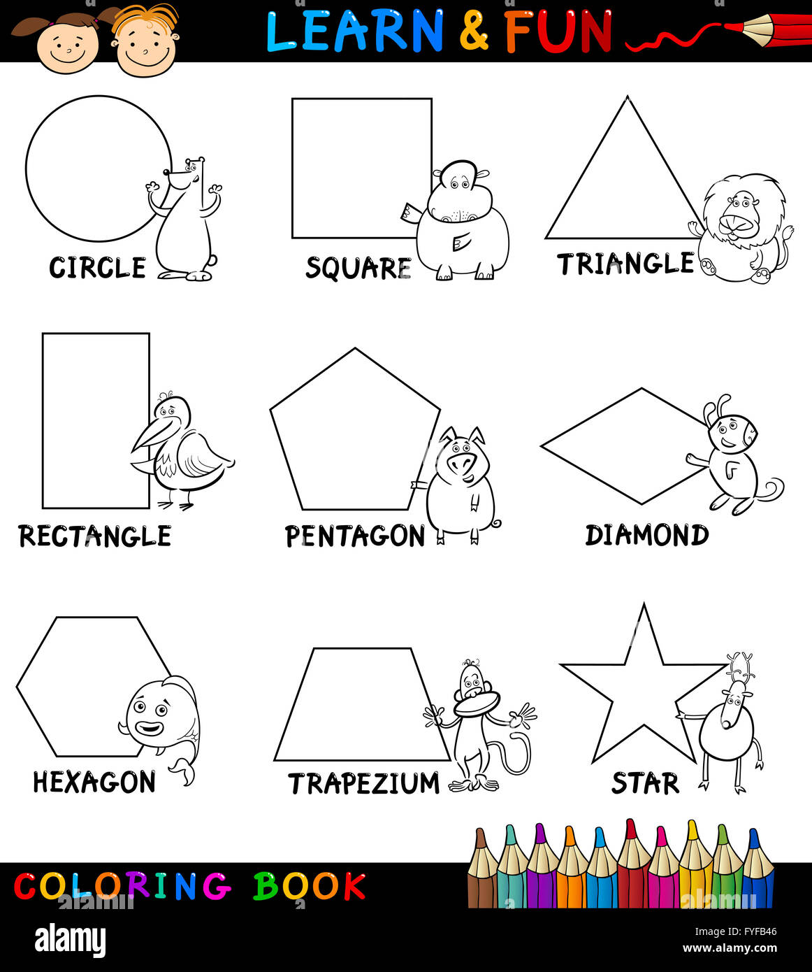 Pentagon coloring page hi