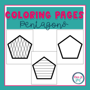 Pentagon shape coloring pages by pre
