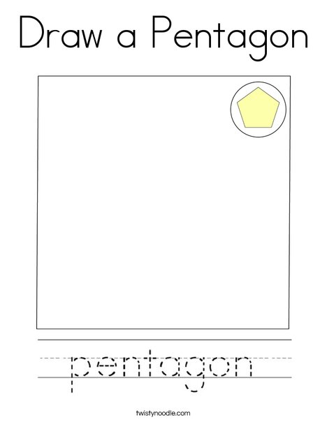 Draw a pentagon coloring page