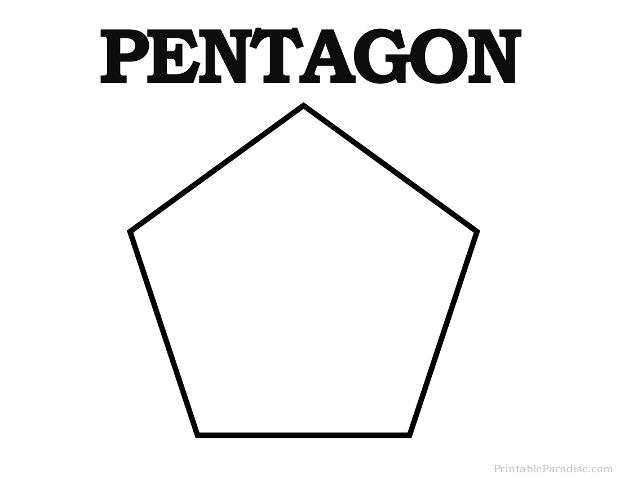 Printable pentagon shape