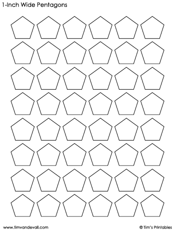 Pentagon templates â inch â tims printables