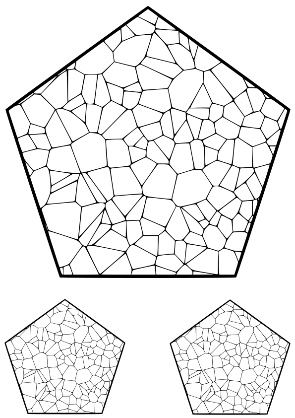 Volonoi pentagon drawing for coloring page free printable nurieworld