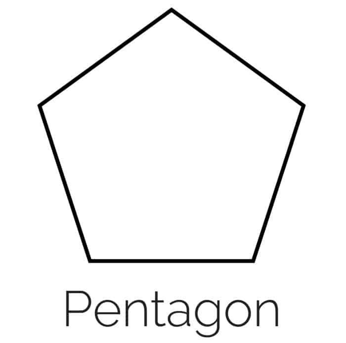 Free printable pentagon shape