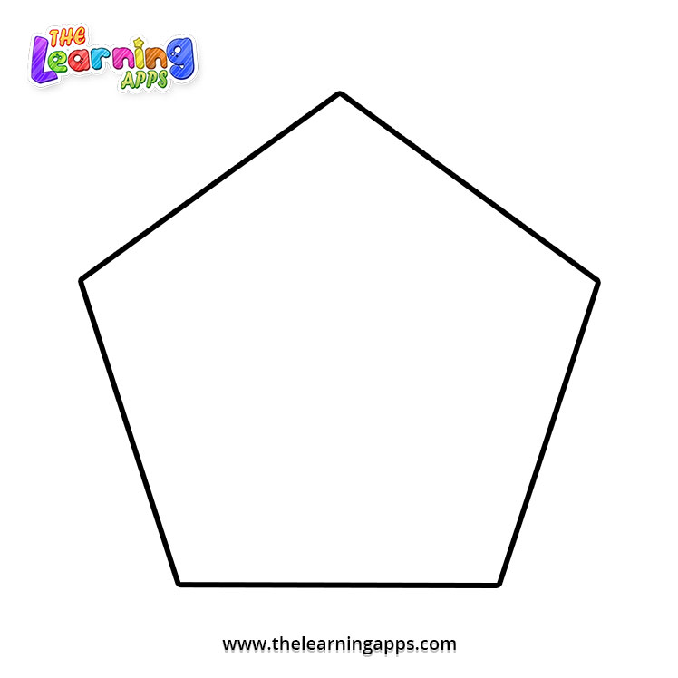 Download free printable pentagon coloring worksheet for kids